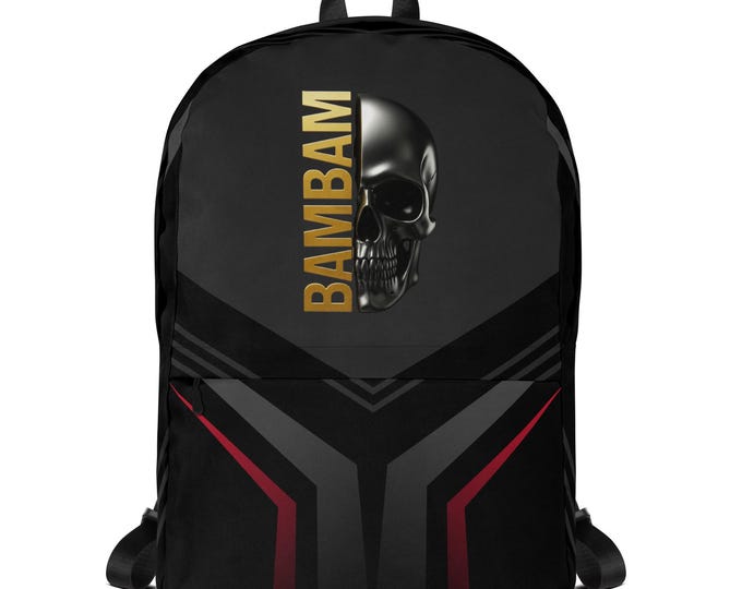 BAMBAM Stealth Black Backpack - Personalization Available