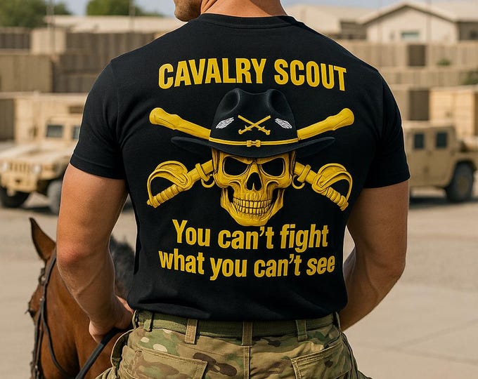 Cavalry Scout T-Shirt: 19D Army Veteran Graphic Tee