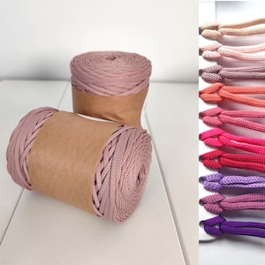 5mm Polyester Yarn: Flat Craft Cord for Crochet Bag Making