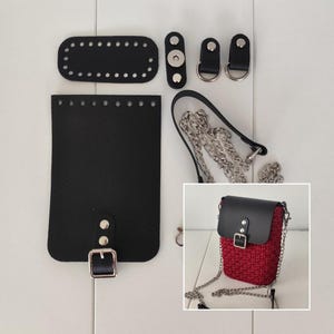 Hardwareset gehaakte tas, benodigdheden voor het maken van leren crossbody-telefoontas