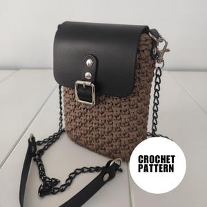Gehaakte crossbody telefoontas PATROON: pdf-tutorial voor mobiele telefoon voor beginners