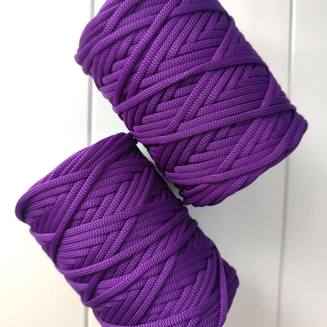 Polyester Cord 5mm, Polyester Rope Flat, Premium Crochet Cord, Macrame ...