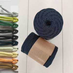 Cordón de macramé de 5 mm, cordón plano de poliéster, hilo de ganchillo para principiantes, suministros para manualidades.