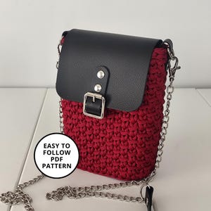 Crochet Bag Pattern: Crossbody Phone Bag, Easy Crocheting Tutorial for Beginners