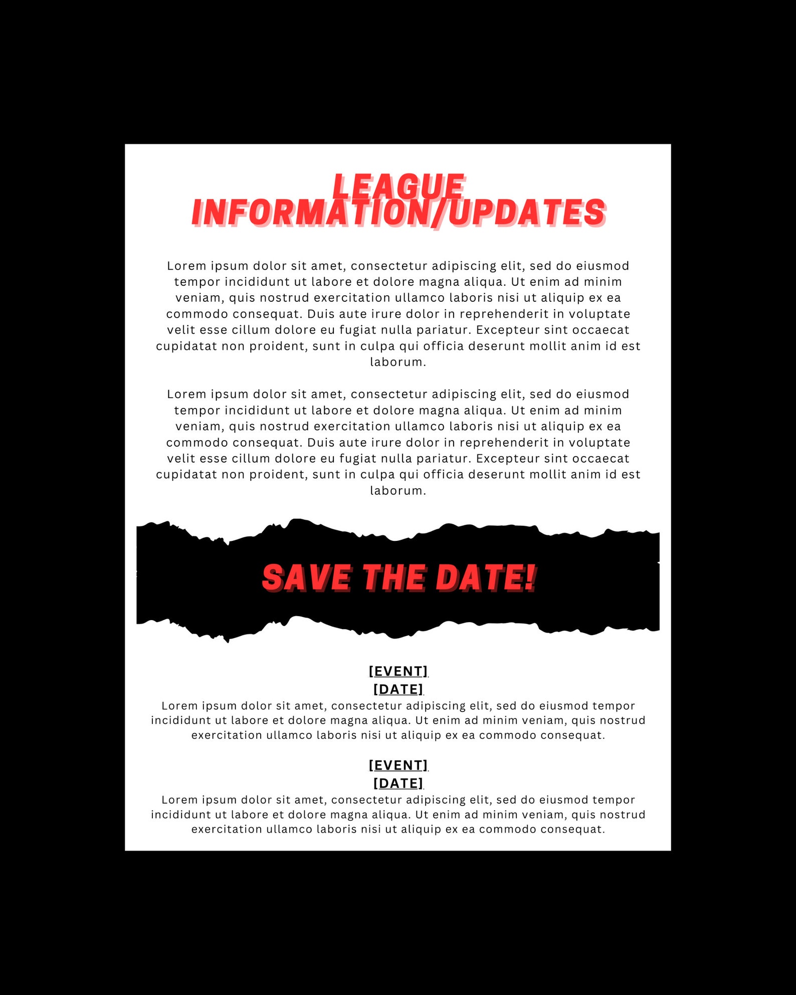 Editable Canva Football League Program Template - Etsy