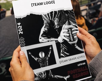Editable Canva Football League Program template