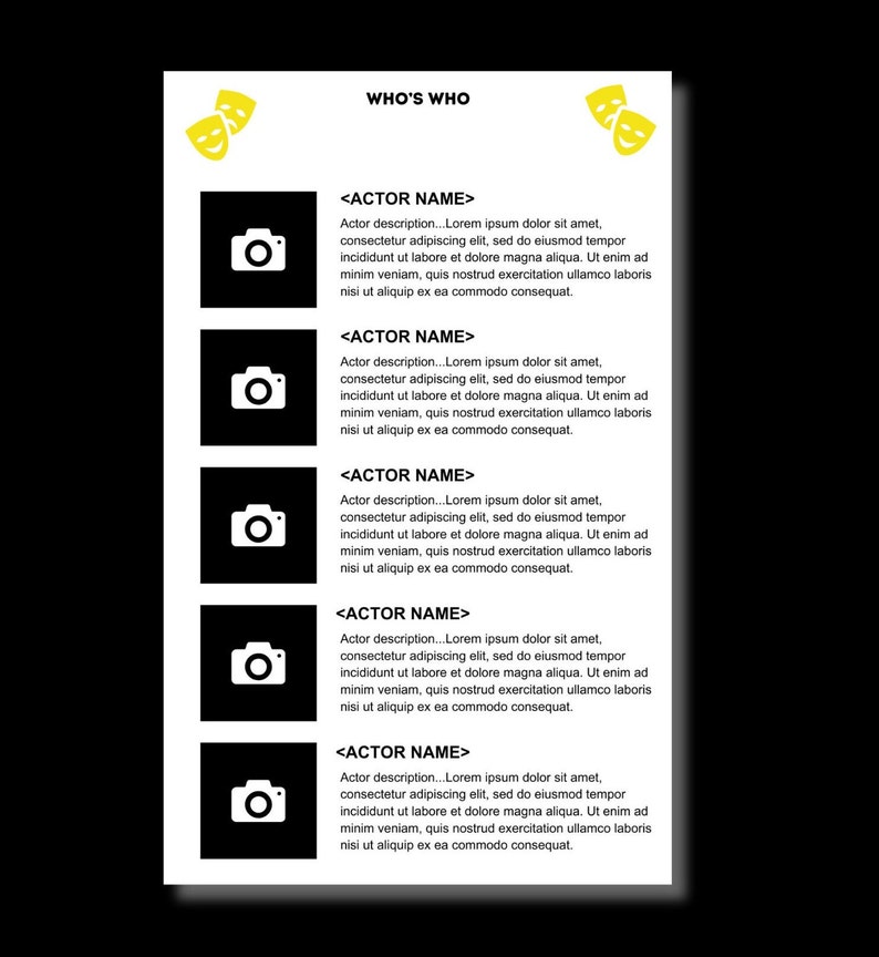 Editable Canva Program/playbill Booklet Template Etsy