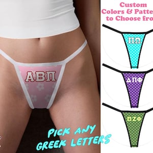 Greek Letters Thong