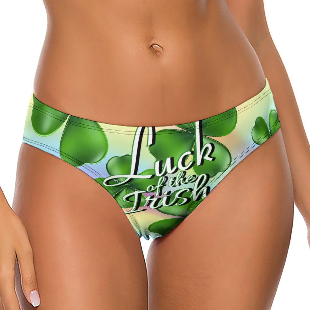 Sexy Lingerie for Women,Women's St Patricks Day Print G-String Crotchless  Low Rise Panties Cheeky Mini Lingerie