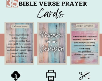 Bible Affirmation Prayer Cards | Prayers for My Children | Encouraging Gift Set for Believers & Families| Set #1