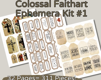 Ephemera Colossal Ephemera Kit #1 Junk Journal Digital PRINTABLE USE ONLY |Scrapbooking, Cards