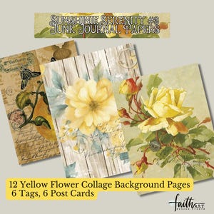 Sunshine Serenity #3 EXTRA 10 vintage achtergronden voor junk, artjournaling en mixed media!