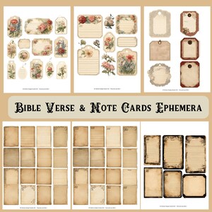 Ephemera Bible Verse & Note Cards Vintage Christian Faith Journaling and Scrapbooking