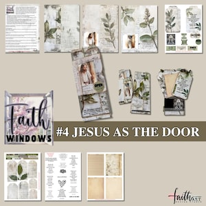 Faith Fenster # 4 Jesus als Tür Christian Digital Junk Journal Bibelarbeit Glaube Fenster 7 Ich bin Aussagen von Jesus