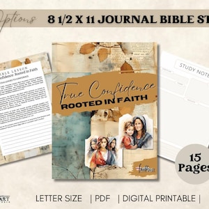 Kit de diario de confianza verdadera / Diario devocional y de las Escrituras cristianas / Descarga digital de estudio bíblico para la fe y el crecimiento