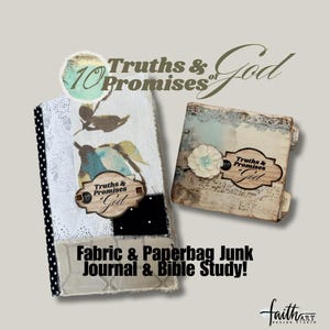 10 Verdades e Promessas de Deus Kit de Estudo Bíblico Christian Jesus Digital Junk Journal