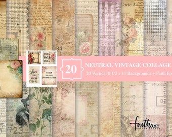 Neutral Vintage Collage Kit