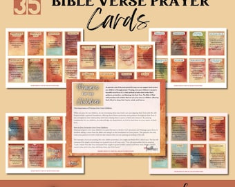 Bible Affirmation Prayer Cards | Printable Christian Verse Cards | Inspiring Gift Set for Families Set #4