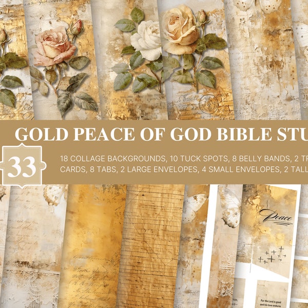 Gold "Peace OF God" Bible Verse Study Kit