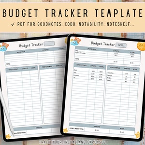 Goodnotes Budget Tracker Template: Digital Financial Planner (PDF Download)