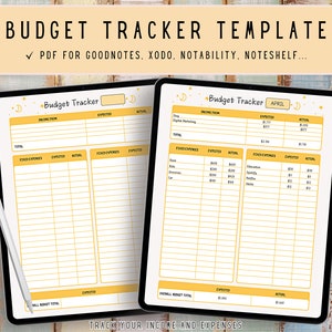 Undatierter Digitaler Haushaltsplaner: Goodnotes & Notability Template (PDF Download)