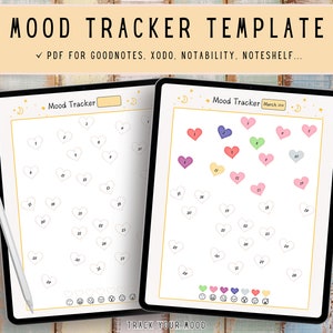 Goodnotes Mood Tracker, Goodnotes Planner, Digital Planner, Mood Journal, Daily Planner, Mental Health, Feelings, iPad Planner, Notability