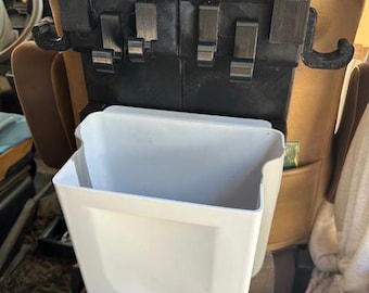 VW Vanagon Seat Back Holder with Hooks - Has lip for collapsible garbage can! (not included)
