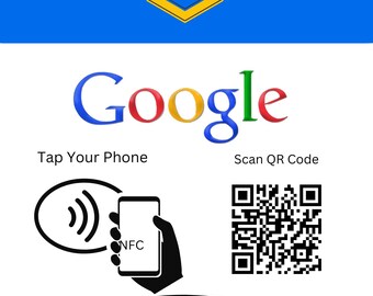 NFC & QR Tischdisplay Für Google-Bewertungen – Programmierbares Tap & Scan-Schild Für Restaurants, Salons & Shops (Schwarz)