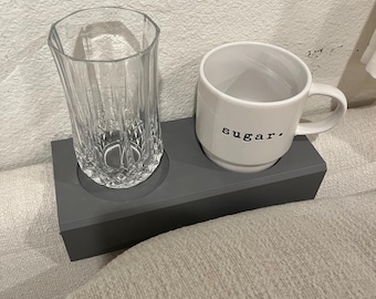 3D Printed Couch Arm Shelf: Sofa Drink Caddy with Cup Holders