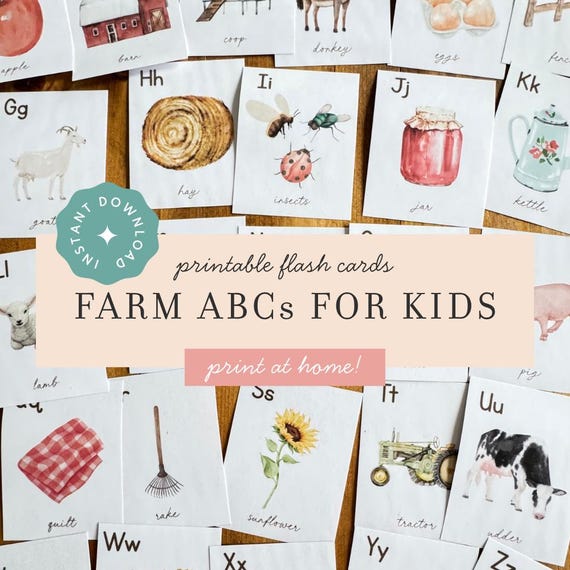 Farm Animal ABC Flash Cards – Printable Learning Activity (PDF)