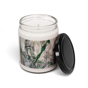 Emerald Tablets Soy Candle, Scented Soy Wax Candle, Cotton Wick Candle Jar, 9 Oz Candle, Cute Handmade Candle