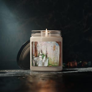 Art Candle, Soy Wax Candle, 9oz Soy Glass Jar Candle, Scented Natural Candle, Decorative Modern Candle, Handmade Unique Candle