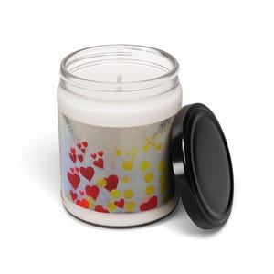 Red Heart Candle, Valentine Candle, Natural Soy Wax Candle, Glass Jar Scented Candle, Handmade Aromas Candle, Gift Candle