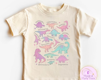 Girls Dinosaur Shirt, Pastel Dino Toddler Shirt, Dinosaur Birthday Outfit,Girls Who Love Dinosaurs,Cute Gifts For Future Paleontologists