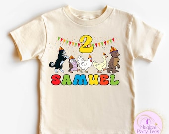 Custom Little Bear Birthday Toddler Shirt,Personalized Animal Lover Tees,Family Matching Party,Kids Daughter Gift,Vintage 90s Cartoon Tee