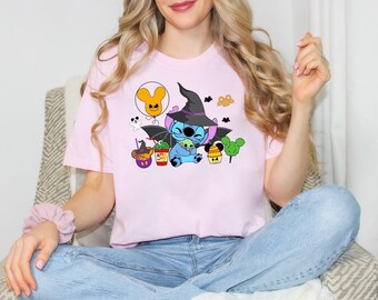 Disney Stitch Halloween Shirts,Disney Snacks Shirts,Disney Spooky Seaons Tee,Trick Or Treat Shirt,Lilo Tee,Disney Snacks Stitch Sweatshirts