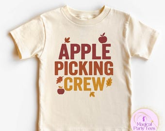 Apple Picking Crew Toddler Shirt,Apple Fruit Names Tee,Botanical Fruit Shirt,Aesthetic Fall Clothing,Garden Kids Tees,Apple Orchard Shirt