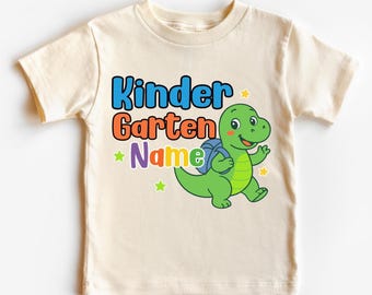 Personalized Dinosaur Name Shirt: Custom Back to School Tee