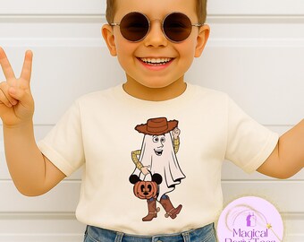 Woody Halloween Toddler Shirt,Toy Story Ghost Halloween Toddler Tee,Woody Ghost Tee,Disney Toy Story Halloween T-Shirt