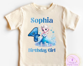 Personalized Frozen Elsa Birthday Shirt: Matching Family Tees