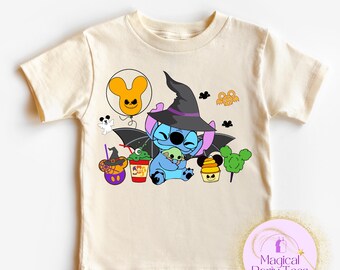Disney Stitch Snacks Halloween Toddler Shirt,Stitch Toddler Tee,Stitch Kids Shirt, Halloween Tees,Checkered Stitch Shirt,Stitch Disneyland