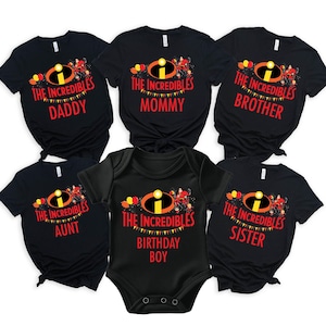 Custom The Incredibles Birthday Shirt,Personalized Incredibles Birthday Family Matching Tees,Disney Incredibles Birthday Party Family Tees