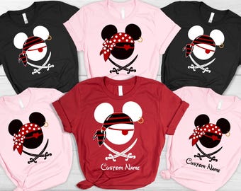 Custom Disney Pirates Family Shirts 2025,Disney Pirates of Caribbean Shirt,Pirate Tshirt,Pirate's Life,Mickey and Minnie Disney Cruise Shirt