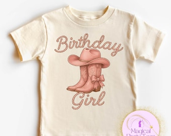 Birthday Girl Cowgirl Toddler Shirt,Mini Rodeo Queen Kids Tees,Western Cowgirl Shirt,Pink Cowgirl Rodeo Toddler Shirt,Toddler Rodeo Tee