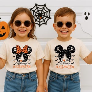 Disney Halloween Toddler Tshirt,Spooky Disney Shirt,Mickey and Minnie Shirt,Spooky Disney Shirt,Mickey and Friends Halloween Toddler Tees