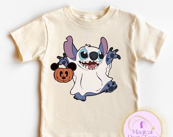 Retro Disney Stitch Halloween Toddler Shirt,Stitch Toddler Tee,Stitch Halloween Pumpkins Kids Shirt, Halloween Tees,Checkered Stitch Shirt