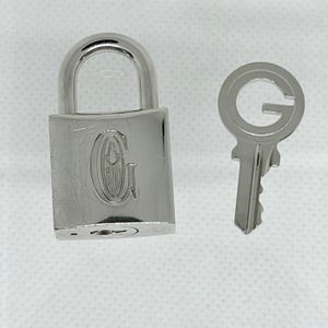 Authentic Goyard Paris Silver Padlock Lock Key Set Silver Hardware Rare afbeelding 8