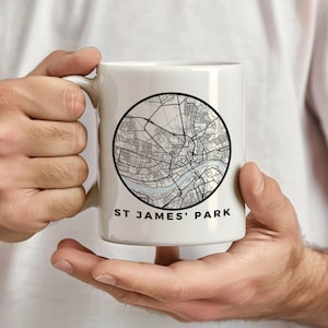Newcastle United FC, cadeau de fan de football, tasse de carte du stade, stade St James Park, statistiques du club, cadeau pour lui, cadeau pour papa, cadeau pour elle, pies