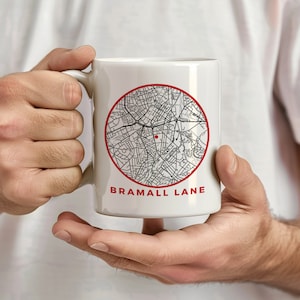 Sheffield United FC, cadeau de fan de football, tasse de carte du stade, stade de Bramall Lane, statistiques du club, cadeau pour lui, cadeau pour papa, cadeau pour elle, SU FC