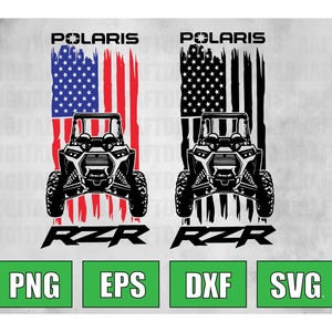 Plantilla de bandera americana de Polaris RzR - Descarga digital instantánea - SVG - PNG - PDF - Eps